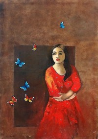 Kausar Bhatti, 24 x 36 Inch, Acrylic on Canvas, Figurative Painting, AC-KSR-018